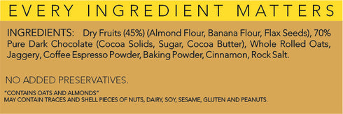 Coffee & Chocolate chip Almond flour Banana Bread mix